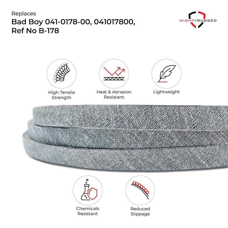 MightyRugged 041-0178-00 Deck Belt Replacement for Bad Boy, Length 181", Heavy-Duty, Durable, Aramid Cord Belt Replaces 041017800 for Bad Boy Outlaw, Outlaw XP, Outlaw Extreme 6100, Rebel X, Rogue 61" Riders - Image 4